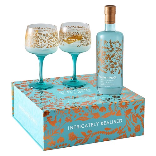 Silent Pool Gin and Copa Glasses Gift Set